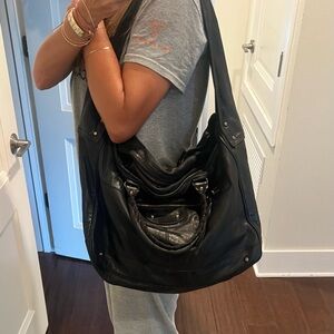 Balenciaga Black Leather Tote Bag